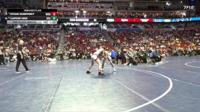 1A-106 lbs 3rd Place Match - Carver Hinz, Jesup vs Ethan Humphrey, West Branch