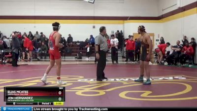 165 lbs Quarterfinal - Jon Hernandez, Sacramento City College vs Elias Mcatee, Santa Rosa College