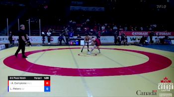 80kg 3rd Place Match - Anthony Campione, Montreal NTC / Loyola HS vs Lachlan Peters, Guelph WC