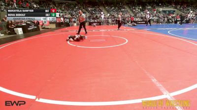 54 lbs Quarterfinal - Makayela Sawyer, Mat Demon Wrestling Club vs Nova Sebolt, Sebolt Wrestling Academy