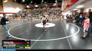 100-103 lbs Round 1 - Emma Cochrane, Worland Middle School vs Joriana Hine, Powell Middle School