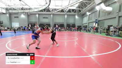 126 lbs Consi Of 16 #2 - Nick Leadbetter, Canton vs James Feather, Brookfield/Shepaug