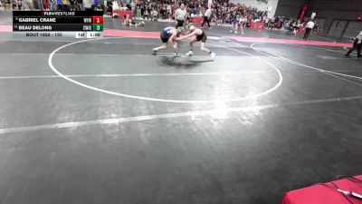 120 lbs Cons. Round 4 - Gabriel Crane, Whitewater Youth Wrestling vs Beau DeLong, CrassTrained: Weigh In Club