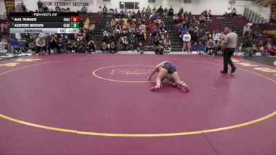 135 lbs Semifinal - Ava Turner, Preston HS vs Auston Brown, United Local HS