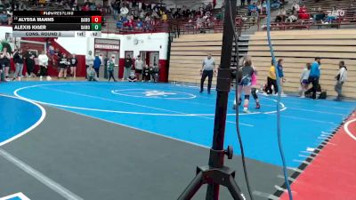 115 lbs Cons. Round 2 - Alyssa Manns, 1 On 1 vs Alexis Kiger, Yorktown Wrestling Club