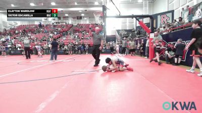 67 lbs Rr Rnd 3 - Clayton Wardlow, Heat vs Victor Escamilla, Maize Kids Wrestling Club
