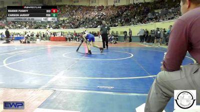 100 lbs Consi Of 32 #2 - Raider Fugett, Bixby vs Carson Jardot, Perry
