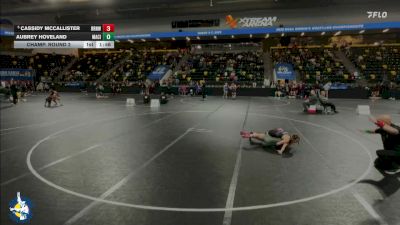 105 lbs Champ. Round 2 - Cassidy Mccallister, Raccoon River-Northwest vs Aubrey Hoveland, Mason City