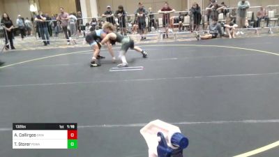 132 lbs Semifinal - Aaron Callirgos, Grindhouse WC vs Tas Storer, Poway Elite