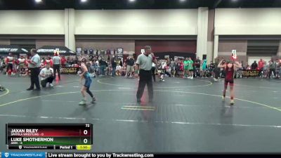 72 lbs Round 3 (6 Team) - Jaxan Riley, Spatola Wrestling vs Luke Smothermon, Ares