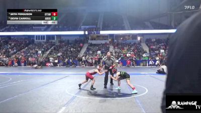 80 lbs Champ. Round 1 - Ellie Kinnison, Bobcat Wrestling Club vs Caroline Chance, Rossville