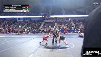 80 lbs Champ. Round 1 - Ellie Kinnison, Bobcat Wrestling Club vs Caroline Chance, Rossville