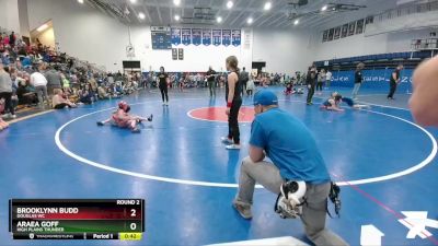 60-65 lbs Round 2 - Araea Goff, High Plains Thunder vs Brooklynn Budd, Douglas WC