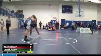 285 lbs Champ. Round 2 - Daimien Boehme, Ridgeline High School vs Tallin Chappell, Box Elder High School