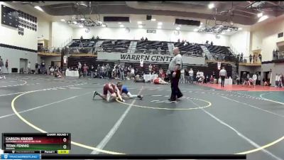 77 lbs Champ. Round 1 - Carson Krider, Columbia City Wrestling Club vs Titan Fennig, Indiana