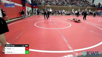 76 lbs Quarterfinal - Stella Wade, Team Tulsa Wrestling Club vs Gunner Bishop, Bristow Youth Wrestling