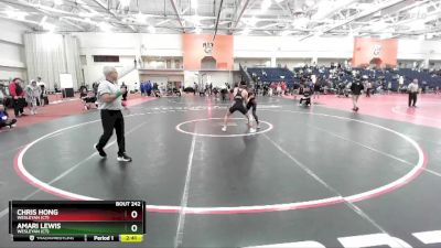 125 lbs Cons. Round 2 - Chris Hong, Wesleyan (CT) vs Amari Lewis, Wesleyan (CT)