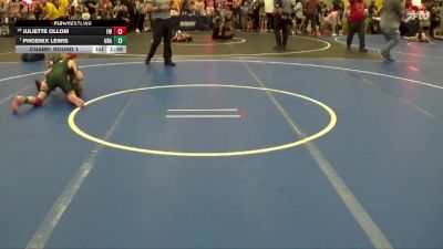 80 lbs Champ. Round 1 - Phoenix Lewis, Unaffiliated vs Juliette Ollom, Freedom Wrestling