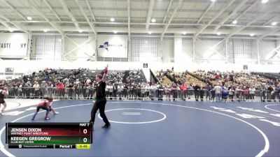 58 lbs Champ. Round 1 - Jensen Dixon, Whitney Point Wrestling vs Keegen Gregrow, Club Not Listed