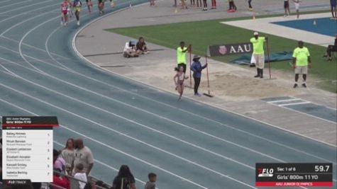 2026 AAU Junior Olympic Games - Youth Girls' 800m, Finals 1 - Age 11