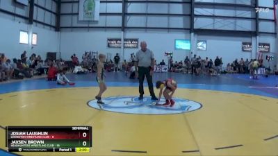 60 lbs Semis (4 Team) - Jaxsen Brown, HEADHUNTERS WRESTLING CLUB vs Josiah Laughlin, LEXINGTON WRESTLING CLUB