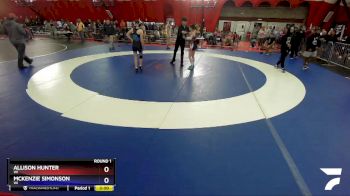 106-112 lbs Round 1 - Allison Hunter, WI vs McKenzie Simonson, WI