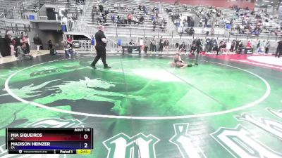 50 lbs Cons. Round 3 - Mia Siqueiros, IA vs Madison Heinzer, CA