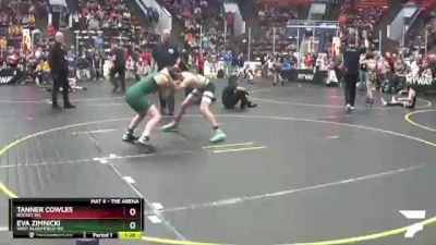 107 lbs Champ. Round 1 - Tanner Cowles, Rocket WC vs Eva Zimnicki, West Bloomfield WC