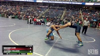 3A 215 lbs Cons. Round 2 - Brayden Cline, Swansboro vs Dantrell Williams, Union Pines