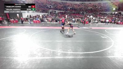 138 lbs Semifinal - Maliha Hamidou, Brown Deer Jr Falcons Wrestling Club vs Penelope Juarez, Waukesha Wrestling Club