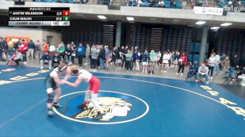 157 lbs Champ. Round 1 - Austin Wilkinson, Belleville (Althoff Catholic) vs Colin Walsh, Niles Notre Dame