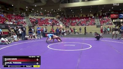 149 lbs Quarterfinal - Elijah Davis, OK vs Samuel Parsons, SC