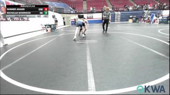 96-100 lbs 3rd Place - Gunner Adams, D3 Wrestling Cluib vs Nicholas Morrison, Scots Wrestling Club