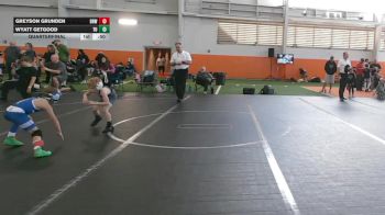 48 lbs Quarterfinal - Wyatt Getgood, Team Unified vs Greyson Grunden, Defiance Relentless Wrestling