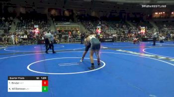160 lbs Quarterfinal - Trevor Bindel, Victory Wrestling vs Konway Williamson, Jay WC