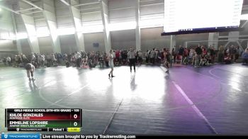 105 lbs Cons. Round 2 - Khloe Gonzales, Montrose Elite vs Emmeline Lopshire, Aviator Wrestling Academy