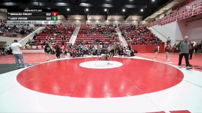 HS 115 lbs Quarterfinal - Lizzy Pryor, CHANDLER vs Mikalea Pinley, WESTMOORE