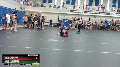 92 lbs Quarterfinals (8 Team) - Jake Margolis, Florida Punishers vs Jack Cabrera, Xtreme Team