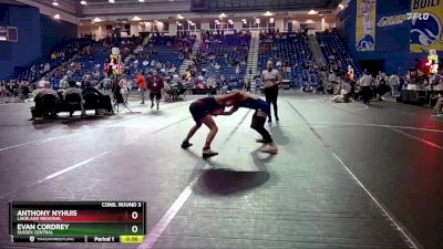 132 lbs Cons. Round 3 - Evan Cordrey, Sussex Central vs Anthony Nyhuis, Lakeland Regional