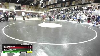 132 lbs Cons. Round 2 - Ayden Garcia, West Valley vs Rocco DeCaro, Temecula Valley
