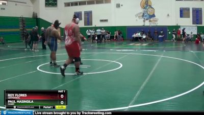 285 lbs Semifinal - Roy Flores, Centennial vs Paul Masingila, Canby