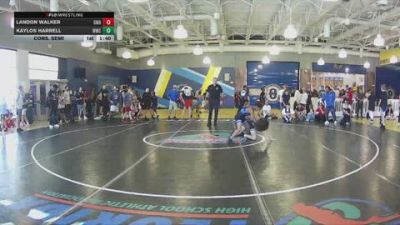 80 lbs Cons. Semi - Kaylos Harrell, Wellington Wrestling Club vs Landon Walker, Glasgow Wrestling Academy