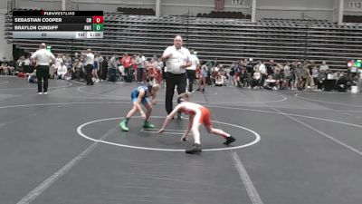 60 lbs Round 1 (8 Team) - Sebastian Cooper, Crossroads Wrestling vs Braylon Cundiff, Reaper WC