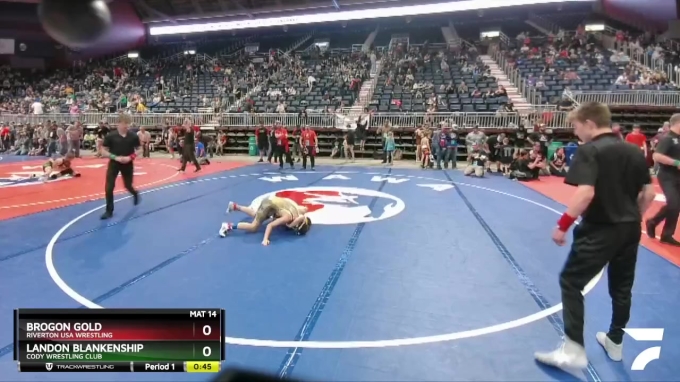 93 lbs Semifinal - Brogon Gold, Riverton USA Wrestling vs Landon ...