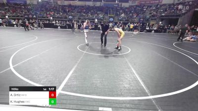 110 lbs Round Of 16 - Angelo Ortiz, NM Bad Boyz vs Kobe Hughes, Viking Wrestling Club