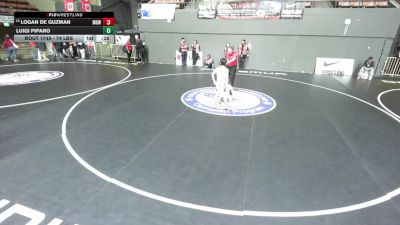 74 lbs 3rd Place Match - Luigi Piparo vs Logan De Guzman, Monster Garage Wrestling