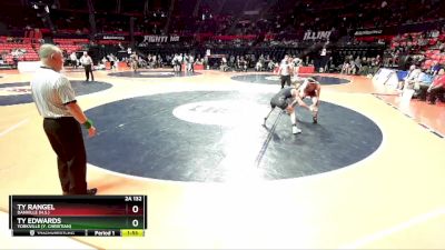2A 132 lbs Champ. Round 1 - Ty Rangel, Danville (H.S.) vs Ty Edwards, Yorkville (Y. Christian)