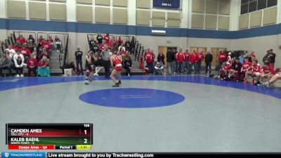 106 lbs Quarters & Wb (16 Team) - Kaleb Baehl, North Posey vs Camden Ames, Tell City