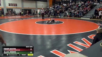 N-5 lbs Cons. Round 1 - Fisher Sexton, Benton Community Wrestling vs Elijah Jenkins, Keokuk Kids Wrestling Club