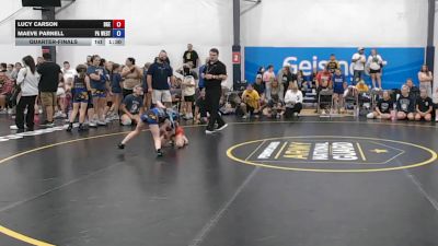 25 lbs Quarterfinal - Lucy Carson, Badger Girls Elite - W vs Maeve Parnell, PA West Yellow - W